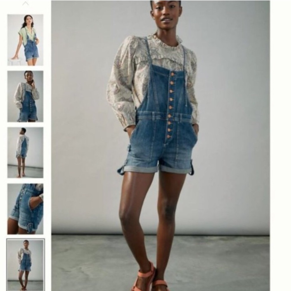 Anthropologie Pilcro Everyday Short Overalls sz 27